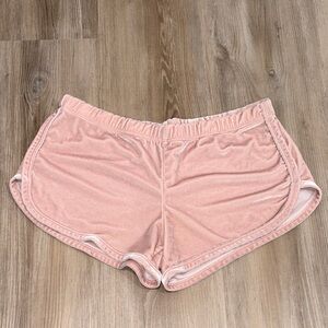 Brandy Melville Blush Velvet Shorts